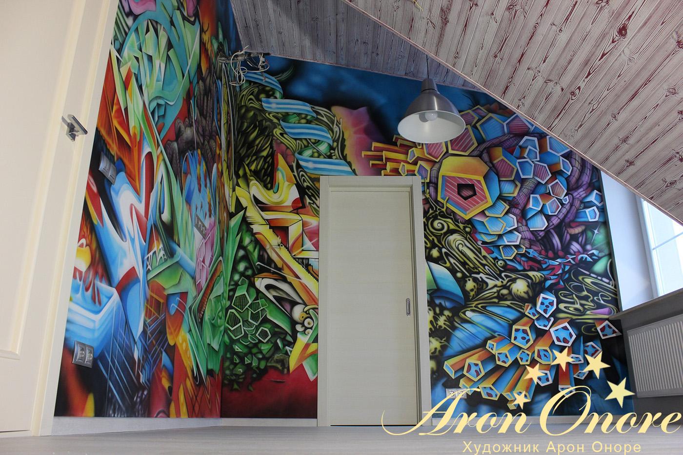 Роспись стен с помощью граффити