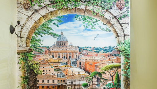 Архитектурный пейзаж-обманка Рим