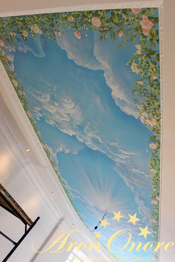 Готовый рисунок роспись на потолке