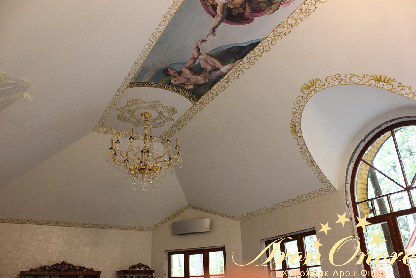 классическая роспись потолка рисунок
