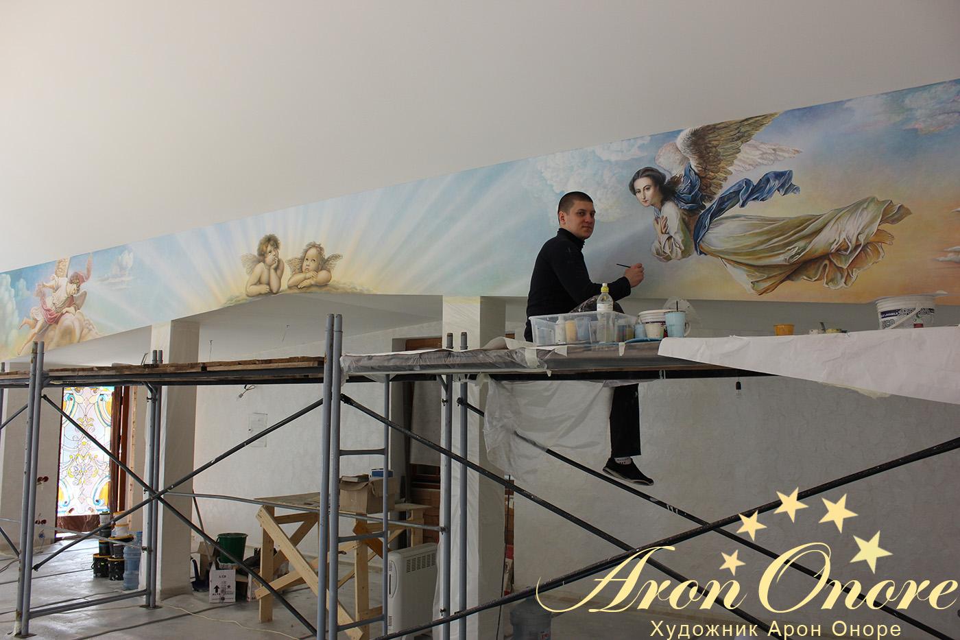 Художник Арон Оноре – роспись стен ангелы небесные